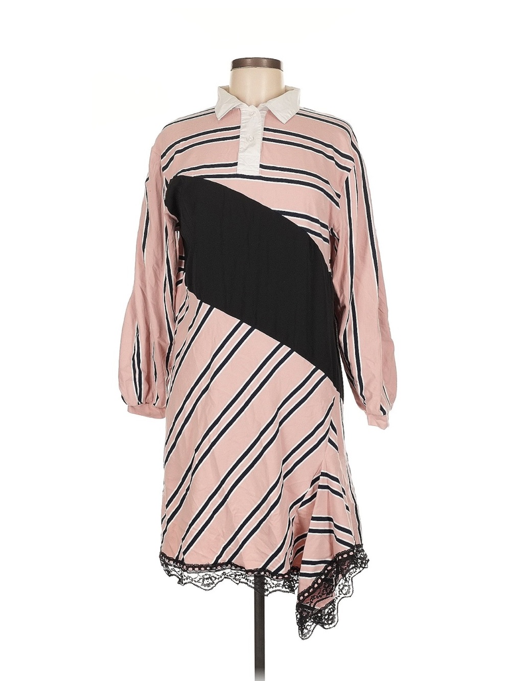Koché Collared Asymmetrical Dress